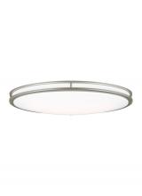  7950893S-753 - Mahone traditional dimmable indoor large LED oval one-light flush mount ceiling fixture in a painted