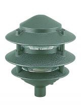  9226-95 - Landscape Lighting transitional 1-light outdoor exterior path in emerald green finish with clear gla