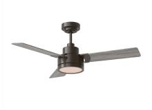  3JVR44AGPD - Jovie 44" Dimmable Indoor/Outdoor Integrated LED Indoor Aged Pewter Ceiling Fan with Light Kit W