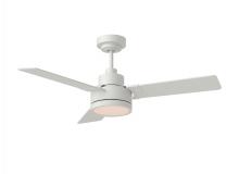  3JVR44RZWD - Jovie 44" Dimmable Indoor/Outdoor Integrated LED Indoor Matte White Ceiling Fan with Light Kit W