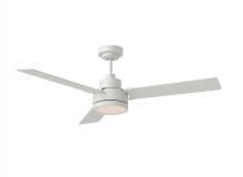  3JVR52RZWD - Jovie 52" Dimmable Indoor/Outdoor Integrated LED Matte White Ceiling Fan with Light Kit Wall Con