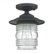  9677BK - 1 Light Outdoor Flush Mount