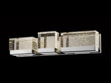 Avenue Lighting HF3003-PN - The Original Glacier Avenue 3 Light Bubbled Crystal Vanity Bath Bar