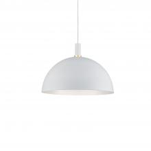  492324-WH/GD - Archibald 24-in White With Gold Detail 1 Light Pendant
