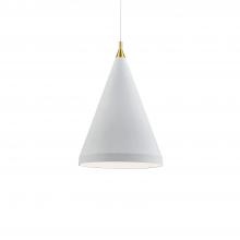  492722-WH/GD - Dorothy White With Gold Detail 1 Light Pendant