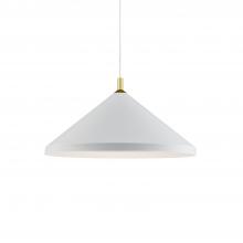  493126-WH/GD - Dorothy 26-in White With Gold Detail 1 Light Pendant