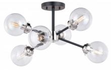  C0132 - Orbit 25-in Semi Flush Ceiling Light Satin Nickel and Oil Rubbed Bronze