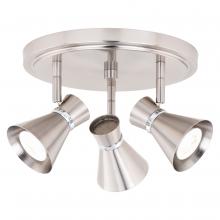  C0219 - Alto 3L LED Directional Ceiling Light Brushed Nickel and Chrome