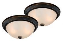  CC45313OR - Twin Pack 13-in Flush Mount Ceiling Light Oil Rubbed Bronze