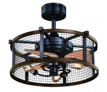  F0061 - Humboldt 21-in LED Ceiling Fan Oil Rubbed Bronze and Burnished Teak
