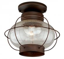  T0145 - Chatham 13-in Outdoor Semi Flush Mount Ceiling Light Burnished Bronze