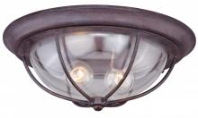  T0220 - Dockside 15-in Outdoor Flush Mount Ceiling Light Weathered Patina