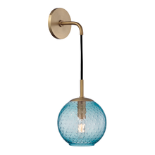  2020-AGB-BL - 1 LIGHT WALL SCONCE-BLUE GLASS