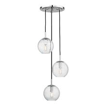  2033-PC-CL - 3 LIGHT PENDANT WITH CLEAR GLASS