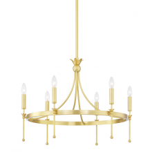  4327-AGB - 6 LIGHT CHANDELIER