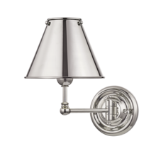  MDS101-PN-MS - 1 LIGHT WALL SCONCE W/ METAL SHADE