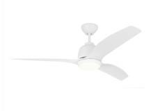  3AVLCR54RZWD - Avila 54" Dimmable Integrated LED Indoor/Outdoor Coastal White Ceiling Fan with Light Kit