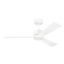  3RZR44RZW - Rozzen 44" Indoor/Outdoor Matte White Ceiling Fan with Handheld Remote Control and Reversible Mo