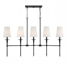  V6-L1-5609-5-89 - Trundle 5-Light Linear Chandelier in Matte Black