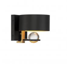  V6-L9-2925-1-51 - Chambord 1-Light Wall Sconce in Vintage Black with Warm Brass Accents