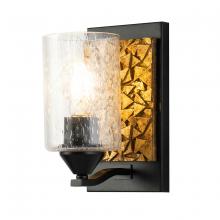 Lucas McKearn BB90586MB-1B1G - Bocage 1 Light Wall Sconce In Matte Black And Gold