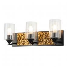 Lucas McKearn BB90586MB-3B1G - Bocage 3 Light Bath Bar In Matte Black And Gold