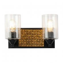 Lucas McKearn BB90587MB-2B2G - Arcadia 2 Light Bath Vanity in Matte Black and Gold