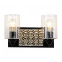 Lucas McKearn BB90587MB-2B2S - Arcadia 2 Light Bath Vanity in Matte Black and Silver