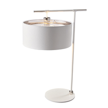  EL/BALANCE/TLW - Modern Balance White and Polished Nickel Reading Table Lamp