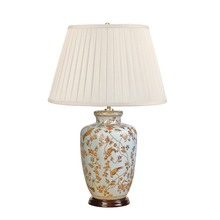  EL/GOLDBIRDS - Gold Birds with grey accents Asian Inspired Ceramic Table Lamp