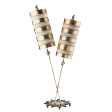  TA1030 - Nettle Luxe Gold 2-light Double Buffet Table Lamp Distressed Mixed Finish