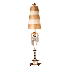  TA1057 - Birdland Whimsical Striped Shaded Buffet Table Lamp By Lucas McKearn