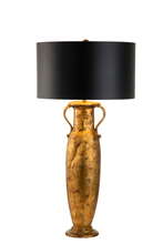  TA1121 - Villere Table Lamp in Gold Leaf with Black Shade