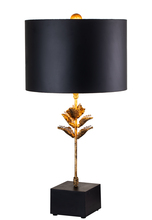  TA1170 - Camilia Table Lamp in Matte Black with Gold Accents