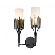  SC20319BLK-2 - Sawgrass 2 Lt Sconce in Black