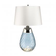  TLG3025S-OWSS - Small Lena Table Lamp in Blue with Off White Satin Shade