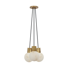 Visual Comfort & Co. Modern Collection SLCH542WDBHAB - Mina Alabaster 3-Light Small Chandelier