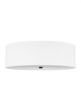  700FMPUL20WW-LED930 - Modern Pullman dimmable LED Large Ceiling Flush Mount Light in a Matte White finish