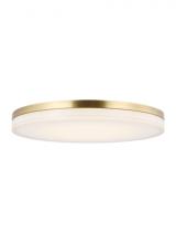  700FMWYT16NB-LED930 - Modern Wyatt dimmable LED Large Ceiling Flush Mount Light in a Natural Brass/Gold Colored finish