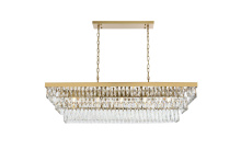 Elegant 1060G48SG - 14" Linear Chandelier-  Satin Gold