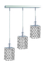  1283D-O-S-CL/SS - Mini 3 light Chrome Pendant