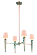  1489G36VN - Olympia Collection Chandelier D:36 H:59 Lt:4 Vintage Nickel Finish Royal Cut Clear Cl