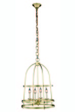  1498D18BB - Baltic Collection Chandelier D:18 H:28 Lt:4 Burnished Brass Finish