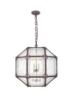  1514D19SR - Gordon 4 light Saddle Rust Pendant