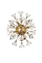  2500W19SG - Vera 19 Inch Crystal Starburst Wall Sconce in Gold