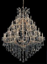 Elegant 2801G46G-GT/RC - Maria Theresa 49 Light Gold Chandelier Golden Teak (Smoky) Royal Cut Crystal