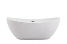 BT10362GW - 62 Inch Soaking Bathtub in Glossy White