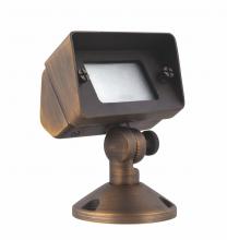  C046 - Flood Light W2in D4in H6in Antique Brass Includes Stake G4 Halogen 35w(Light Source Not Included)