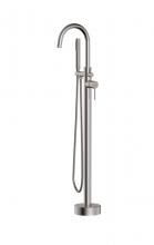  FAT-8001BNK - Steven Floor Mounted Roman Tub Faucet with Handshower in Brushed Nickel