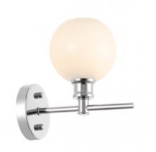  LD2311C - Collier 1 Light Chrome and Frosted White Glass Wall Sconce